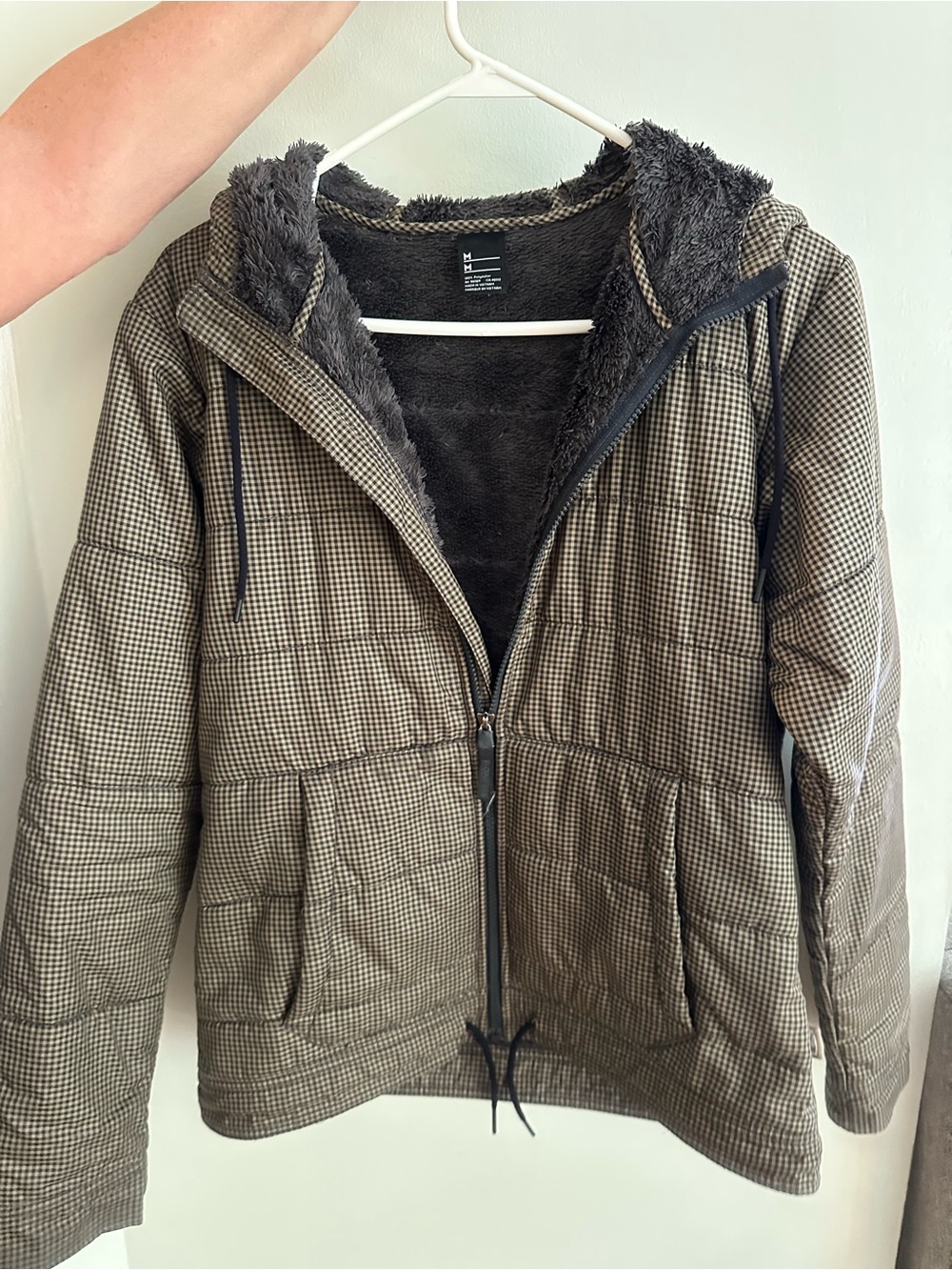 Bonfire Hooded Puffer Jacket with Faux-Fur Lining in Brown